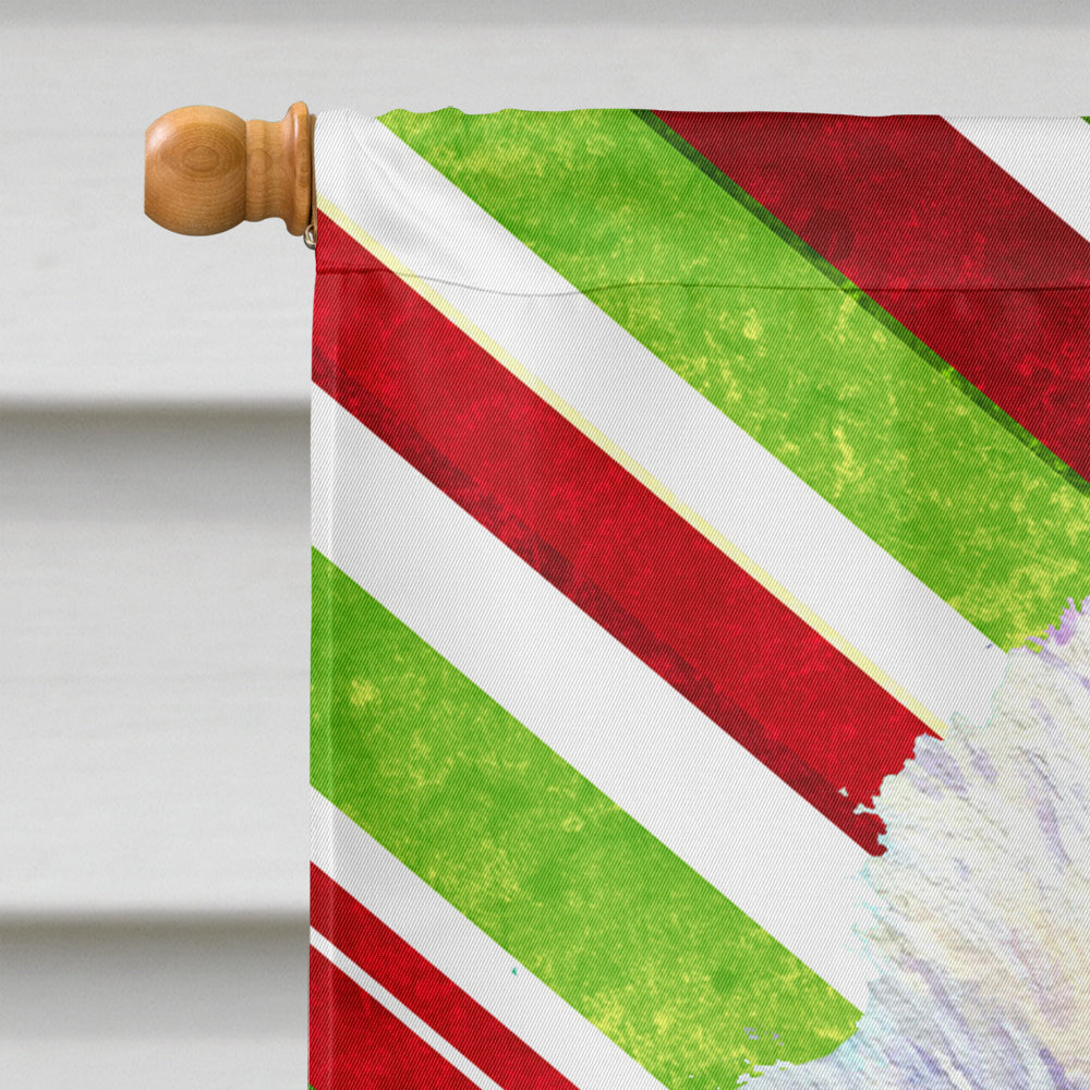 Westie Candy Cane Holiday Christmas House Flag 28x40 Porch Sleeve Pole Decorative Outside Yard Banner Artwork Wall Hanging, Polyester