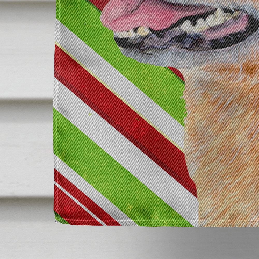 Australian Cattle Dog Candy Cane Holiday Christmas House Flag 28x40 Porch Sleeve Pole Decorative Outside Yard Banner Artwork Wall Hanging, Polyester