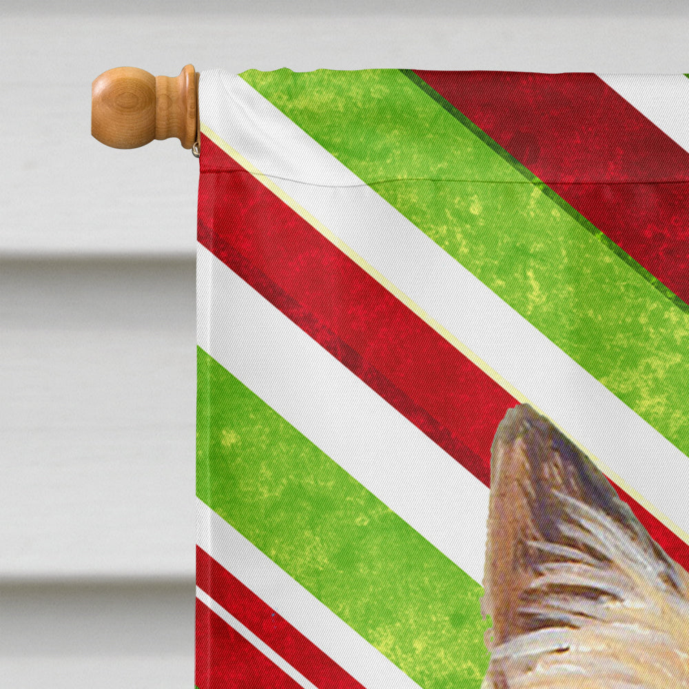 Cairn Terrier Candy Cane Holiday Christmas House Flag 28x40 Porch Sleeve Pole Decorative Outside Yard Banner Artwork Wall Hanging, Polyester