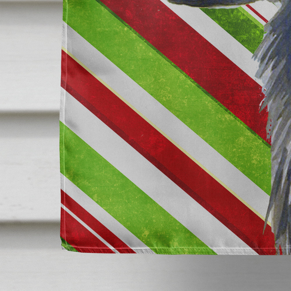 Flat Coated Retriever Candy Cane Holiday Christmas House Flag 28x40 Porch Sleeve Pole Decorative Outside Yard Banner Artwork Wall Hanging, Polyester
