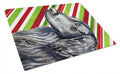 Flat Coated Retriever Candy Cane Holiday Christmas Cutting Board Tempered Glass Kitchen Cutting Surface, Heat Resistant Chopping, Non-Slip Feet, Food Prep & Serving