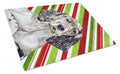 English Setter Candy Cane Holiday Christmas Cutting Board Tempered Glass Kitchen Cutting Surface, Heat Resistant Chopping, Non-Slip Feet, Food Prep & Serving