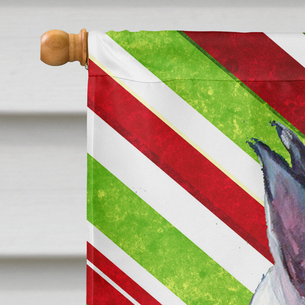 Great Dane Candy Cane Holiday Christmas House Flag 28x40 Porch Sleeve Pole Decorative Outside Yard Banner Artwork Wall Hanging, Polyester