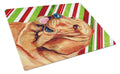 Bloodhound Candy Cane Holiday Christmas Cutting Board Tempered Glass Kitchen Cutting Surface, Heat Resistant Chopping, Non-Slip Feet, Food Prep & Serving