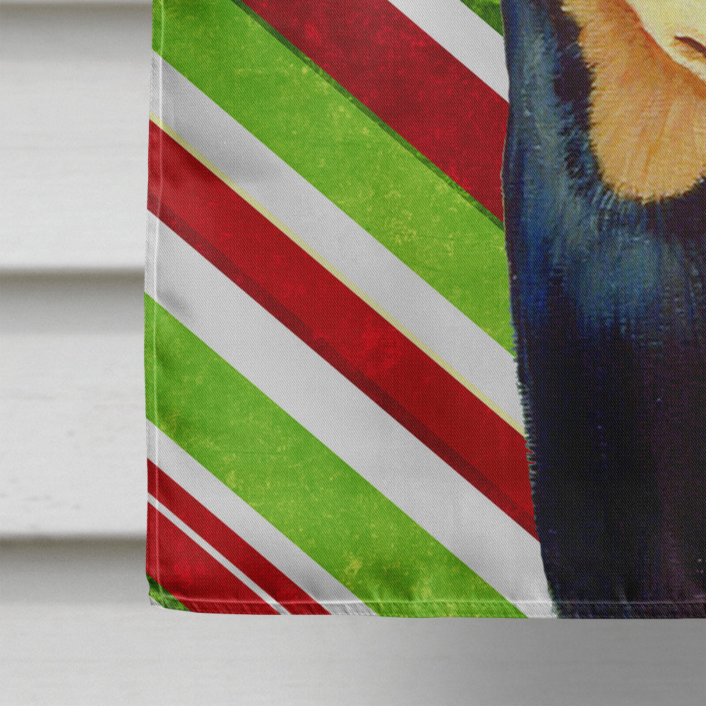 Min Pin Candy Cane Holiday Christmas House Flag 28x40 Porch Sleeve Pole Decorative Outside Yard Banner Artwork Wall Hanging, Polyester