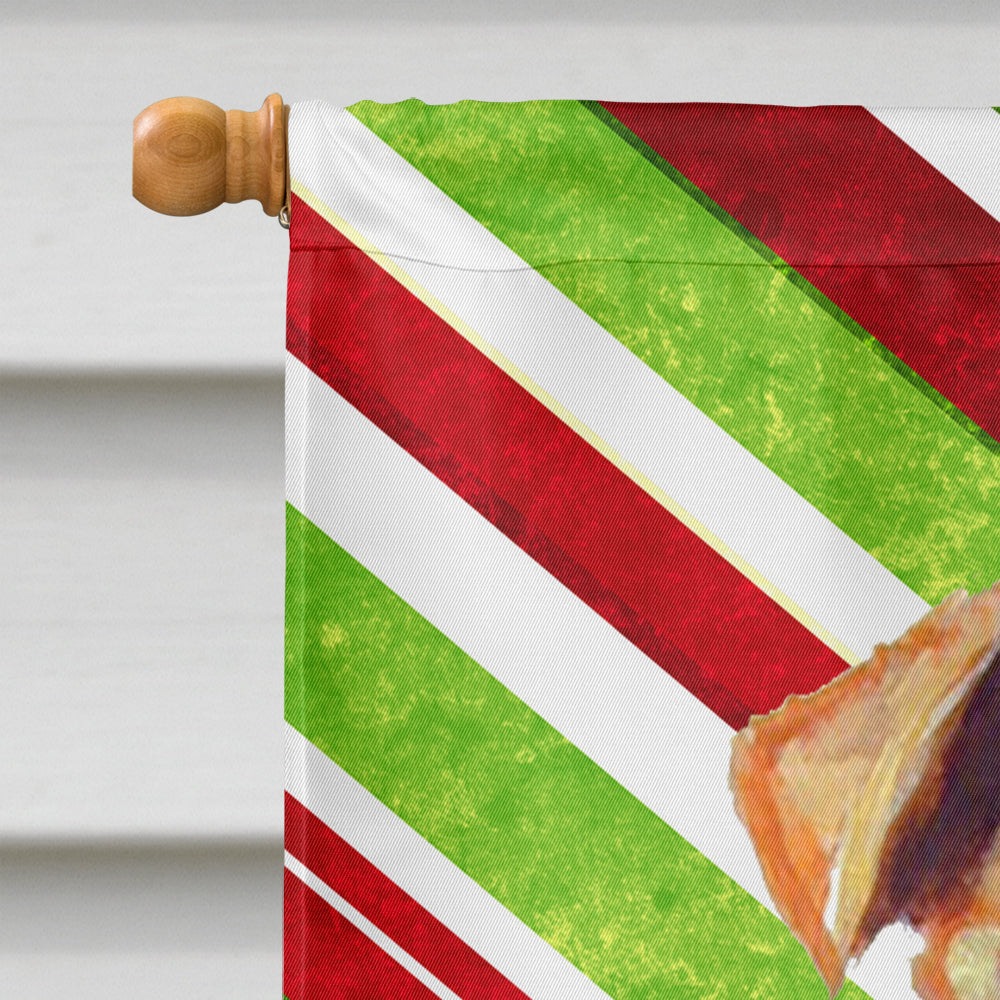 Airedale Candy Cane Holiday Christmas House Flag 28x40 Porch Sleeve Pole Decorative Outside Yard Banner Artwork Wall Hanging, Polyester