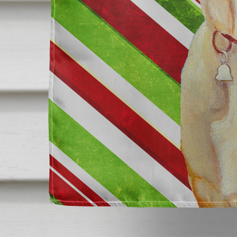 Labrador Candy Cane Holiday Christmas House Flag 28x40 Porch Sleeve Pole Decorative Outside Yard Banner Artwork Wall Hanging, Polyester