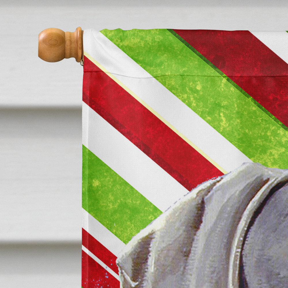 Weimaraner Candy Cane Holiday Christmas House Flag 28x40 Porch Sleeve Pole Decorative Outside Yard Banner Artwork Wall Hanging, Polyester