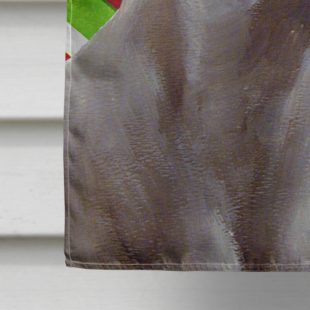 Weimaraner Candy Cane Holiday Christmas House Flag 28x40 Porch Sleeve Pole Decorative Outside Yard Banner Artwork Wall Hanging, Polyester