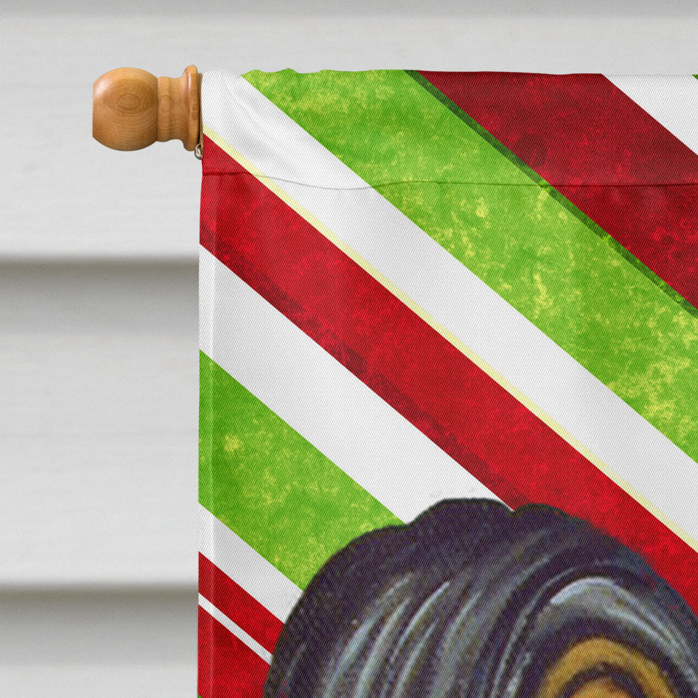 Papillon Candy Cane Holiday Christmas House Flag 28x40 Porch Sleeve Pole Decorative Outside Yard Banner Artwork Wall Hanging, Polyester