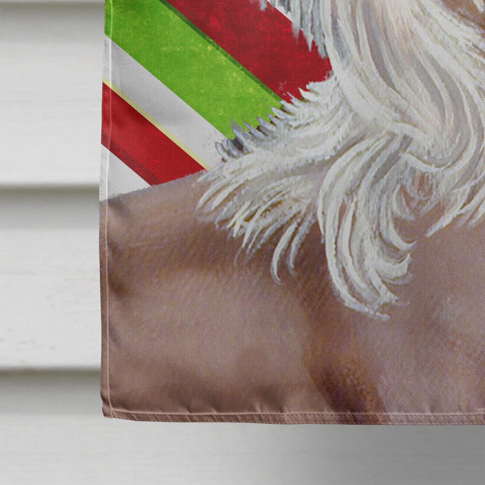Chinese Crested Candy Cane Holiday Christmas House Flag 28x40 Porch Sleeve Pole Decorative Outside Yard Banner Artwork Wall Hanging, Polyester
