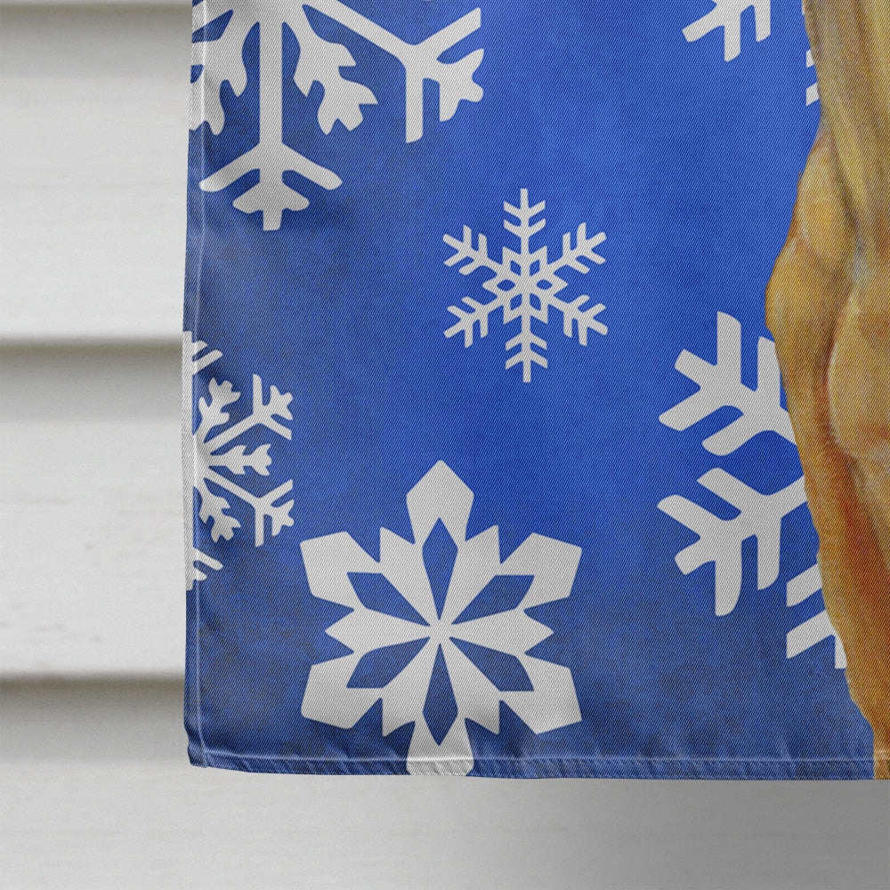 Great Dane Winter Snowflakes Holiday House Flag 28x40 Porch Sleeve Pole Decorative Outside Yard Banner Artwork Wall Hanging, Polyester