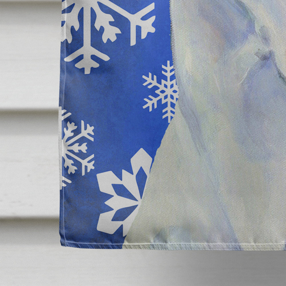 Great Dane Winter Snowflakes Holiday House Flag 28x40 Porch Sleeve Pole Decorative Outside Yard Banner Artwork Wall Hanging, Polyester