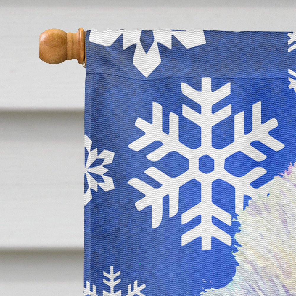 Westie Winter Snowflakes Holiday House Flag 28x40 Porch Sleeve Pole Decorative Outside Yard Banner Artwork Wall Hanging, Polyester
