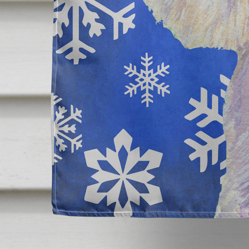 Westie Winter Snowflakes Holiday House Flag 28x40 Porch Sleeve Pole Decorative Outside Yard Banner Artwork Wall Hanging, Polyester