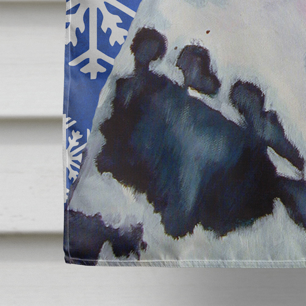 Great Dane Winter Snowflakes Holiday House Flag 28x40 Porch Sleeve Pole Decorative Outside Yard Banner Artwork Wall Hanging, Polyester