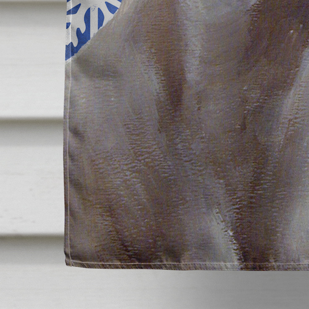 Weimaraner Winter Snowflakes Holiday House Flag 28x40 Porch Sleeve Pole Decorative Outside Yard Banner Artwork Wall Hanging, Polyester