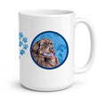 Blue Newfoundland Ceramic Coffee Mug 15 oz Decorative Large C Handle Mug Cup for Tea, Cocoa Hot Chocolate