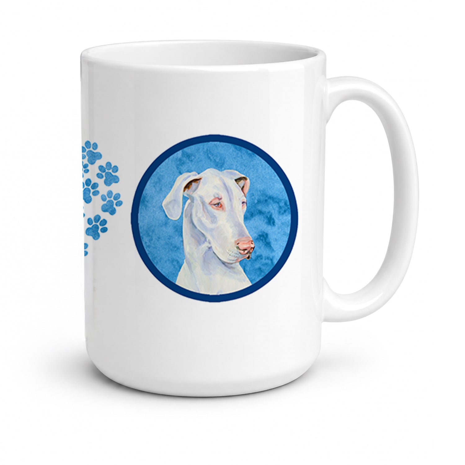 Blue Great Dane Ceramic Coffee Mug 15 oz Decorative Large C Handle Mug Cup for Tea, Cocoa Hot Chocolate