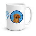 Blue Dachshund Ceramic Coffee Mug 15 oz Decorative Large C Handle Mug Cup for Tea, Cocoa Hot Chocolate