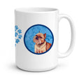 Blue Brussels Griffon Ceramic Coffee Mug 15 oz Decorative Large C Handle Mug Cup for Tea, Cocoa Hot Chocolate