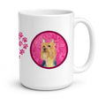 Pink Silky Terrier Ceramic Coffee Mug 15 oz Decorative Large C Handle Mug Cup for Tea, Cocoa Hot Chocolate