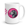 Pink Flat Coated Retriever Ceramic Coffee Mug 15 oz Decorative Large C Handle Mug Cup for Tea, Cocoa Hot Chocolate