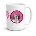 Pink English Setter Ceramic Coffee Mug 15 oz Decorative Large C Handle Mug Cup for Tea, Cocoa Hot Chocolate