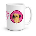 Pink Border Terrier Ceramic Coffee Mug 15 oz Decorative Large C Handle Mug Cup for Tea, Cocoa Hot Chocolate