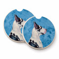 Blue Great Dane Set of 2 Cup Holder Car Coasters Absorbent Round Sandstone Coasters Gifts for Men or Women, 2.5, Multicolor