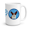 Blue Corgi Ceramic Coffee Mug 15 oz Decorative Large C Handle Mug Cup for Tea, Cocoa Hot Chocolate