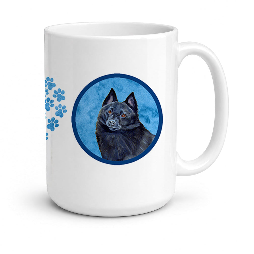 Blue Schipperke Ceramic Coffee Mug 15 oz Decorative Large C Handle Mug Cup for Tea, Cocoa Hot Chocolate