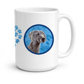 Blue Weimaraner Ceramic Coffee Mug 15 oz Decorative Large C Handle Mug Cup for Tea, Cocoa Hot Chocolate