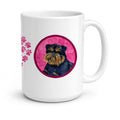 Pink Brussels Griffon Ceramic Coffee Mug 15 oz Decorative Large C Handle Mug Cup for Tea, Cocoa Hot Chocolate