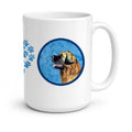 Blue Leonberger Ceramic Coffee Mug 15 oz Decorative Large C Handle Mug Cup for Tea, Cocoa Hot Chocolate