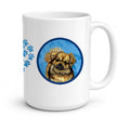 Blue Tibetan Spaniel Ceramic Coffee Mug 15 oz Decorative Large C Handle Mug Cup for Tea, Cocoa Hot Chocolate
