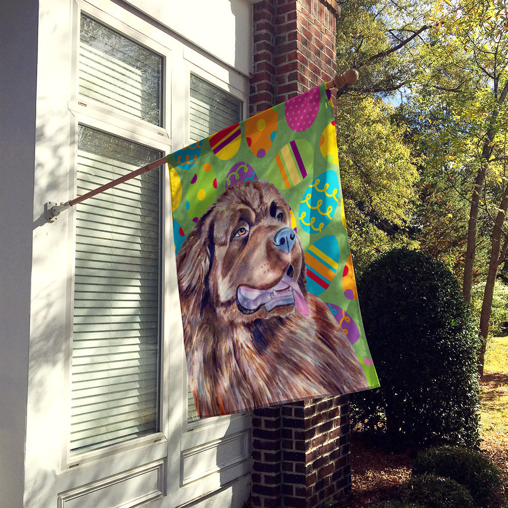 Newfoundland Easter Eggtravaganza House Flag 28x40 Porch Sleeve Pole Decorative Outside Yard Banner Artwork Wall Hanging, Polyester