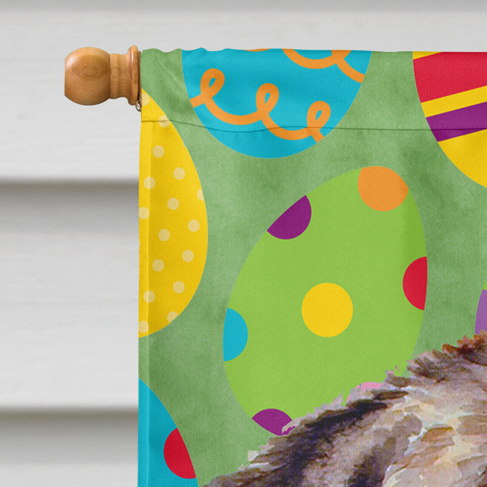 Newfoundland Easter Eggtravaganza House Flag 28x40 Porch Sleeve Pole Decorative Outside Yard Banner Artwork Wall Hanging, Polyester
