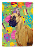 Great Dane Easter Eggtravaganza House Flag 28x40 Porch Sleeve Pole Decorative Outside Yard Banner Artwork Wall Hanging, Polyester