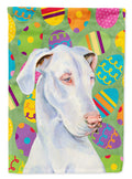 Great Dane Easter Eggtravaganza House Flag 28x40 Porch Sleeve Pole Decorative Outside Yard Banner Artwork Wall Hanging, Polyester