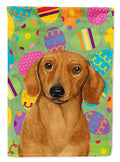 Dachshund Easter Eggtravaganza House Flag 28x40 Porch Sleeve Pole Decorative Outside Yard Banner Artwork Wall Hanging, Polyester