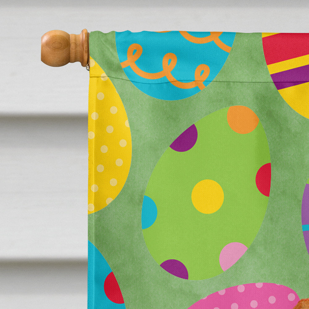 Dachshund Easter Eggtravaganza House Flag 28x40 Porch Sleeve Pole Decorative Outside Yard Banner Artwork Wall Hanging, Polyester
