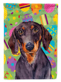 Dachshund Easter Eggtravaganza House Flag 28x40 Porch Sleeve Pole Decorative Outside Yard Banner Artwork Wall Hanging, Polyester