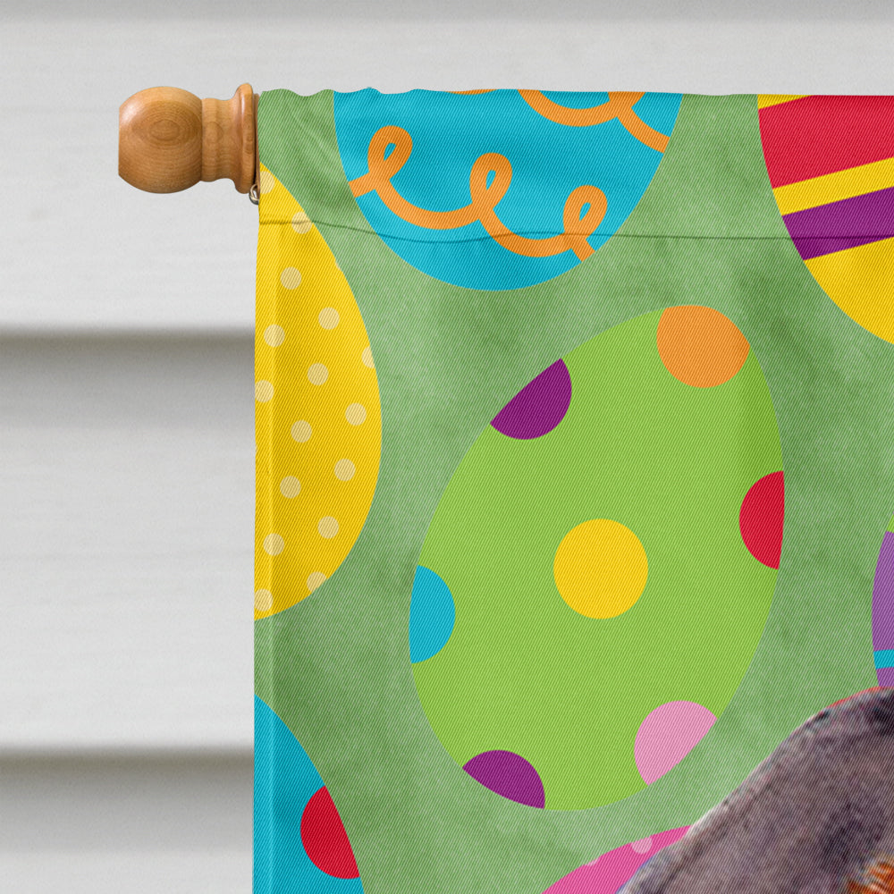 Dachshund Easter Eggtravaganza House Flag 28x40 Porch Sleeve Pole Decorative Outside Yard Banner Artwork Wall Hanging, Polyester