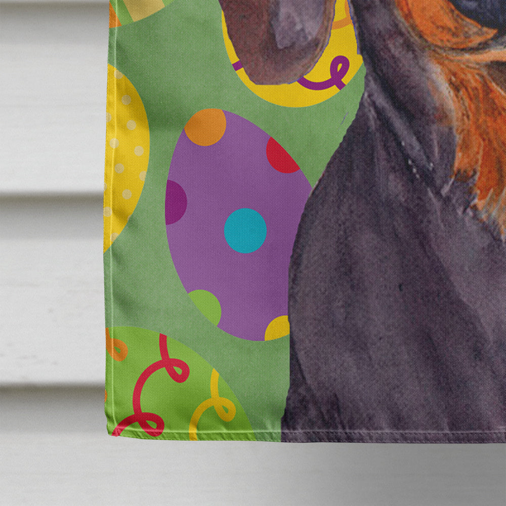 Dachshund Easter Eggtravaganza House Flag 28x40 Porch Sleeve Pole Decorative Outside Yard Banner Artwork Wall Hanging, Polyester