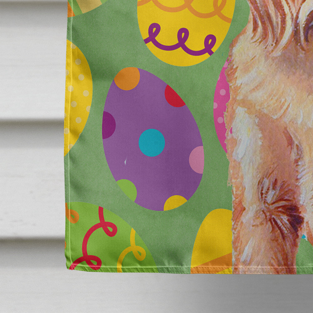 Brussels Griffon Easter Eggtravaganza House Flag 28x40 Porch Sleeve Pole Decorative Outside Yard Banner Artwork Wall Hanging, Polyester