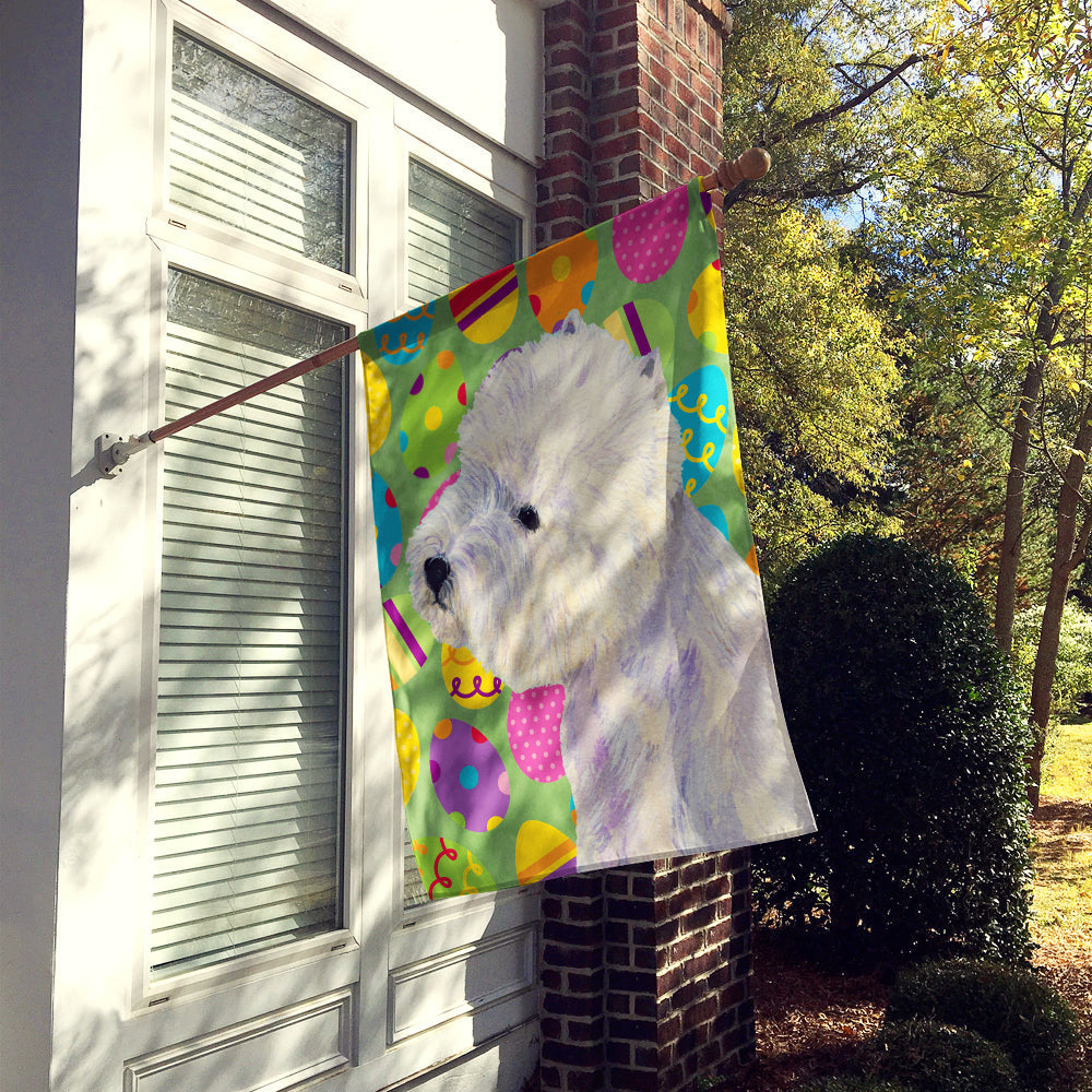 Westie Easter Eggtravaganza House Flag 28x40 Porch Sleeve Pole Decorative Outside Yard Banner Artwork Wall Hanging, Polyester