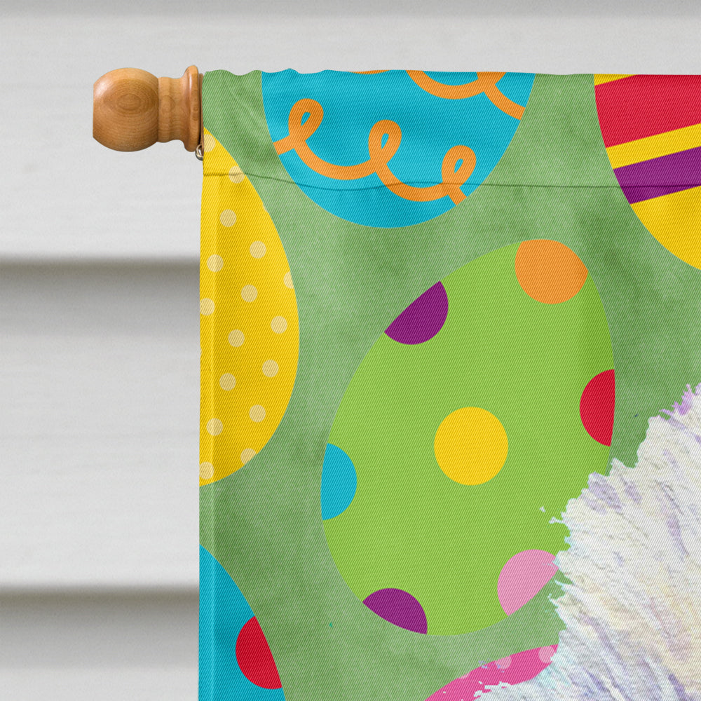 Westie Easter Eggtravaganza House Flag 28x40 Porch Sleeve Pole Decorative Outside Yard Banner Artwork Wall Hanging, Polyester