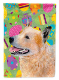 Australian Cattle Dog Easter Eggtravaganza House Flag 28x40 Porch Sleeve Pole Decorative Outside Yard Banner Artwork Wall Hanging, Polyester
