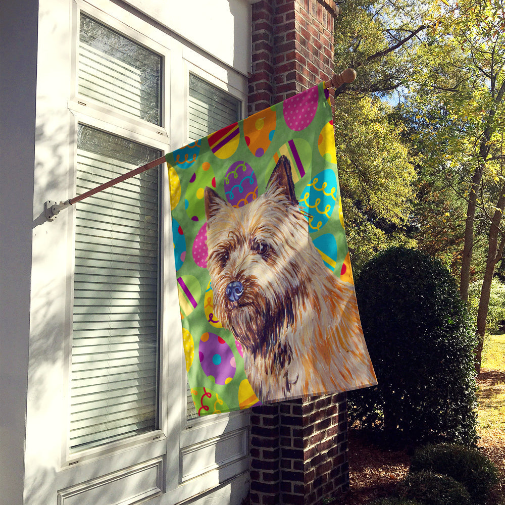 Cairn Terrier Easter Eggtravaganza House Flag 28x40 Porch Sleeve Pole Decorative Outside Yard Banner Artwork Wall Hanging, Polyester